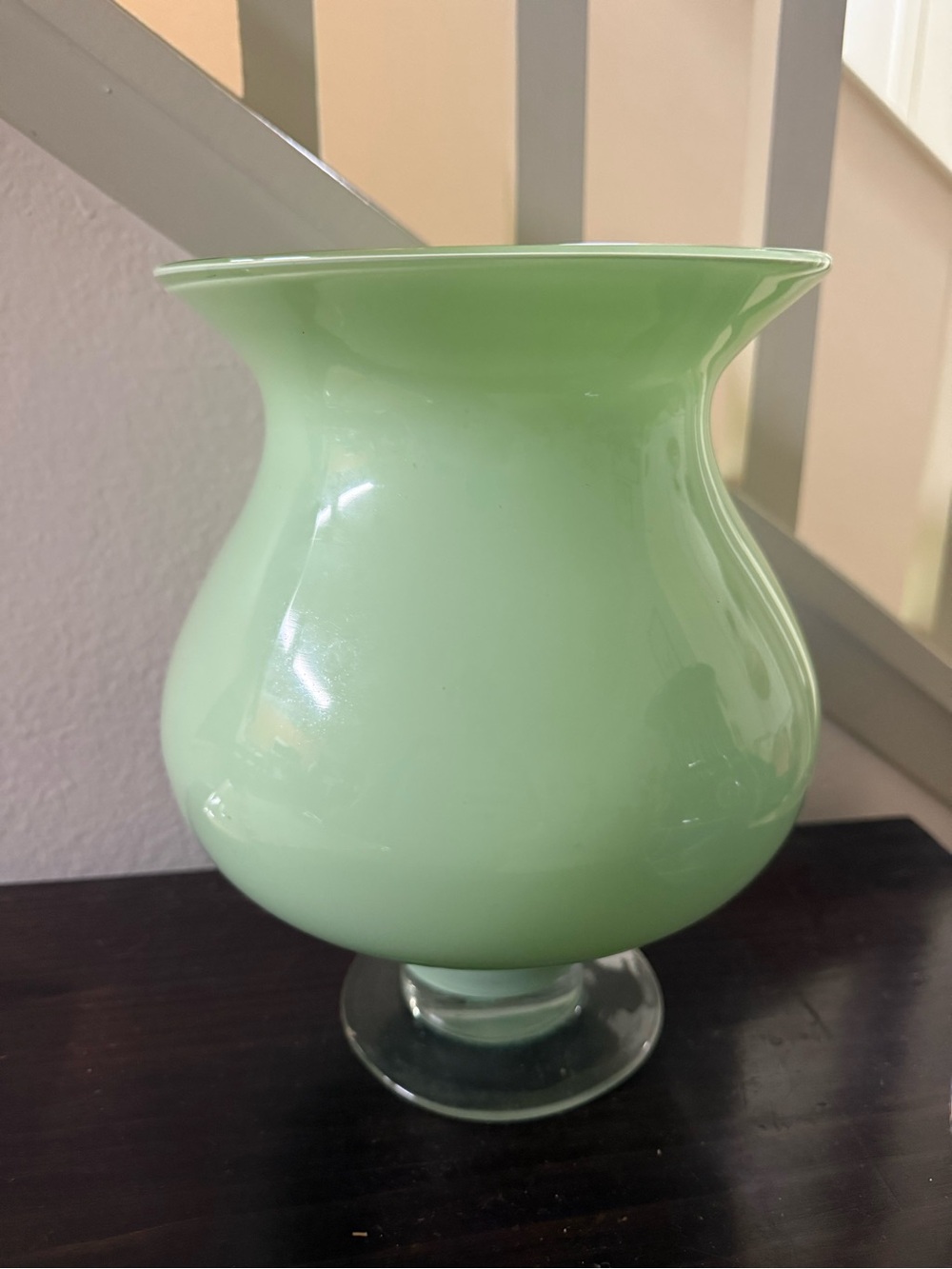 Green Glass Decorative Vase - Home Accents